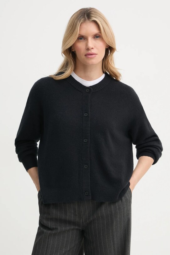 American Vintage cardigan con aggiunta di lana misto lana nero DAM19EE25