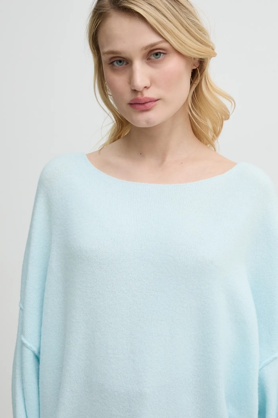 Светр з домішкою вовни American Vintage блакитний DAM225E25