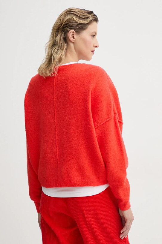 Odzież American Vintage sweter z domieszką wełny DAM225E25 czerwony