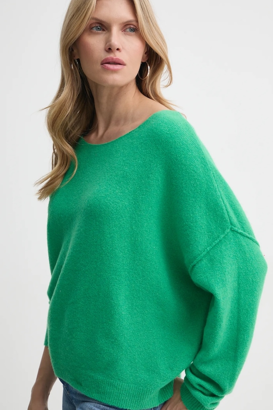 Πουλόβερ με προσθήκη μαλλιού American Vintage πράσινο DAM225E25