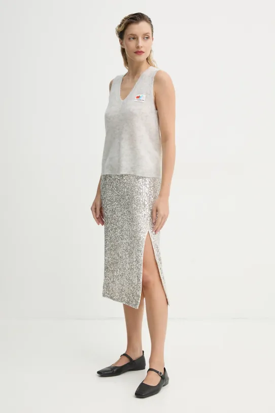 Свитер American Vintage NEN18AE25 серый SS25