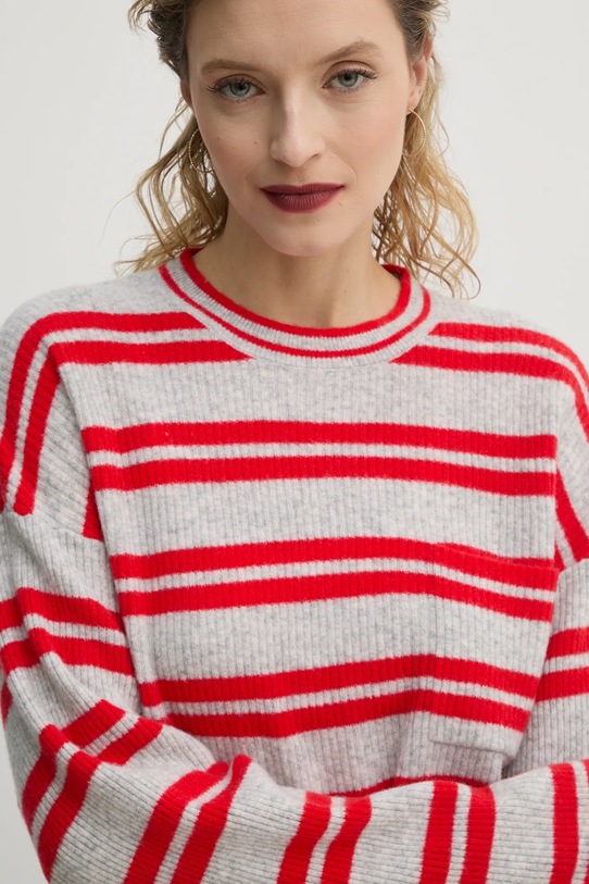 American Vintage pulover de lana gri RAX18GE25