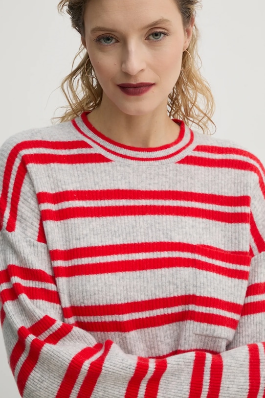 American Vintage pulover de lana gri RAX18GE25