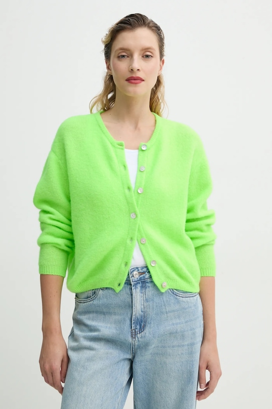 Джемпер American Vintage тонкий зелений VITO19EE25