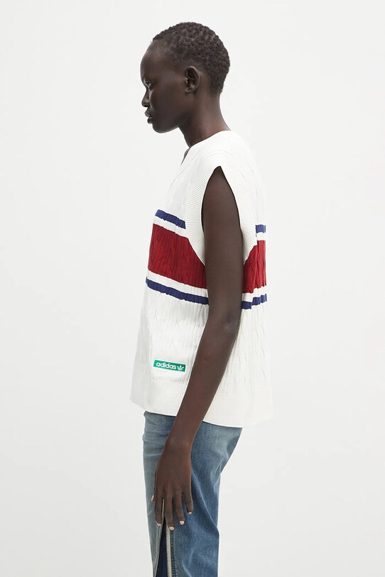 adidas Originals vestă din bumbac Retro KA4393 bej SS25