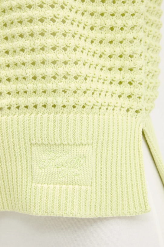 Hugo Blue pamut pulóver 50539390 zöld