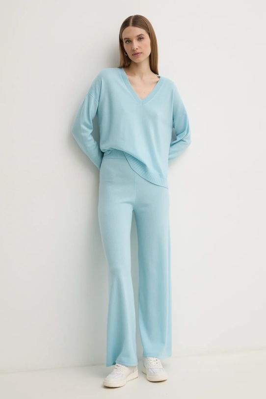 Liu Jo sweter wełniany TA5078.MS026 niebieski SS25