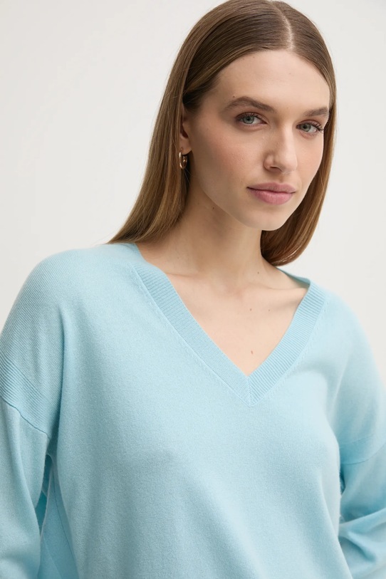 Liu Jo sweter wełniany niebieski TA5078.MS026