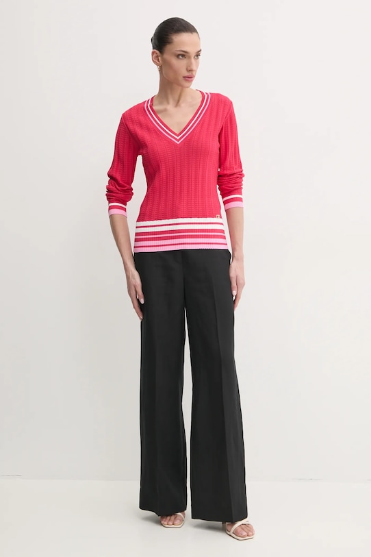 Πουλόβερ Liu Jo TA5087.MS36L κόκκινο SS25