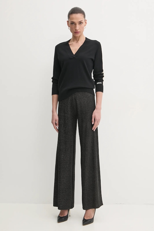 Liu Jo pulover din amestec de lana TA5153.MS025 negru SS25