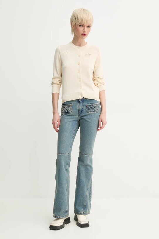 Кардиган з домішкою шовку ZADIG&VOLTAIRE KWCA01585.102 бежевий SS25