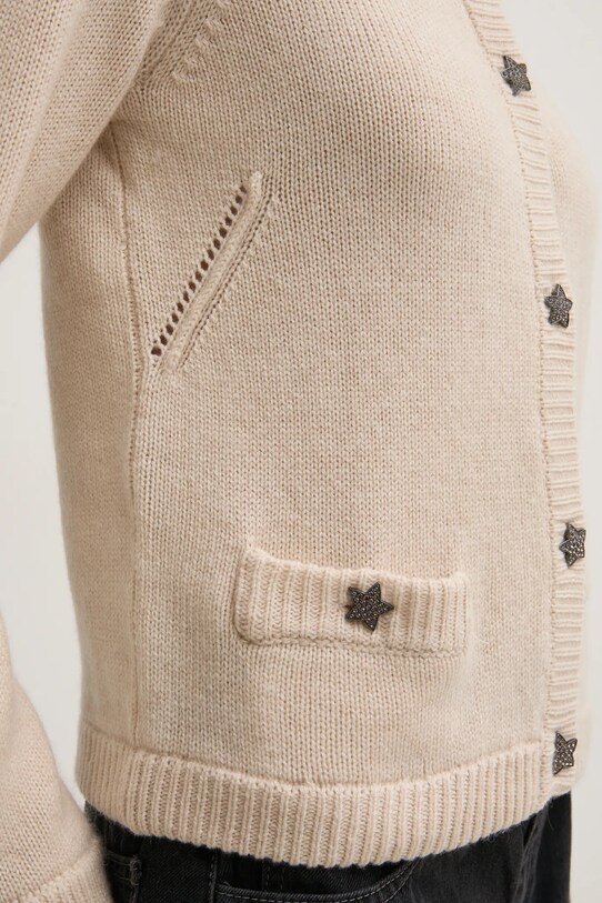 ZADIG&VOLTAIRE cardigan din casmir KWCA01587.102 bej