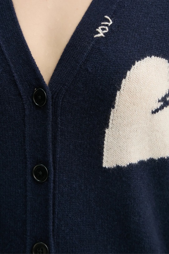 ZADIG&VOLTAIRE kardigan kaszmirowy KWCA01615.404 granatowy