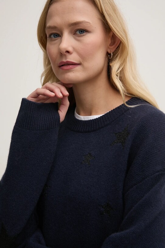 Вовняний светр ZADIG&VOLTAIRE темно-синій KWSW01598.22S.404