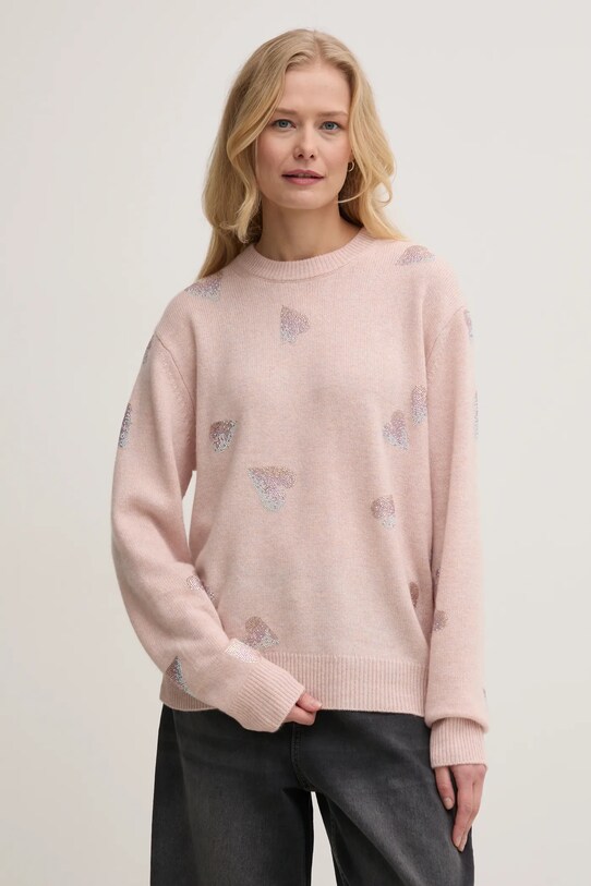 ZADIG&VOLTAIRE sweter kaszmirowy aplikacja różowy KWSW02772.670
