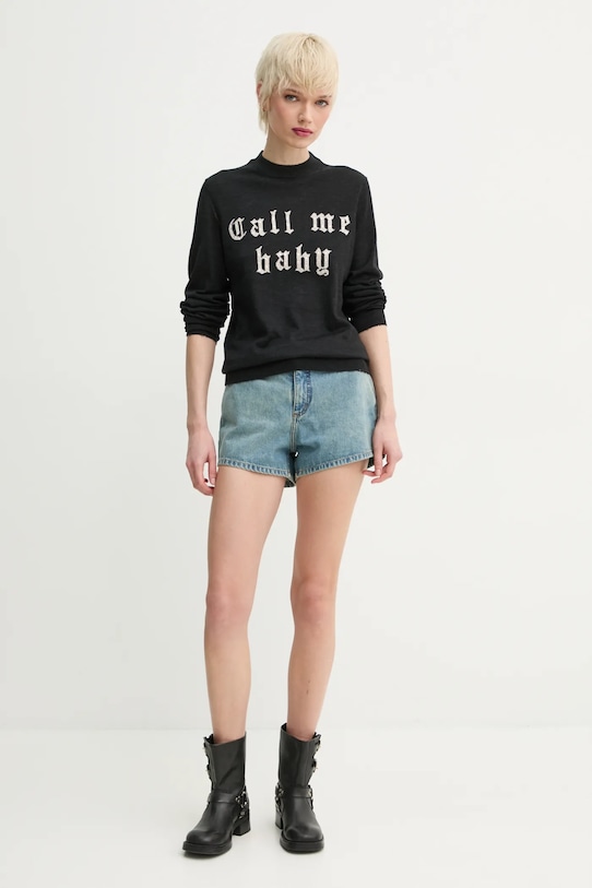 ZADIG&VOLTAIRE pulover de lana KWSW02785.23 negru SS25