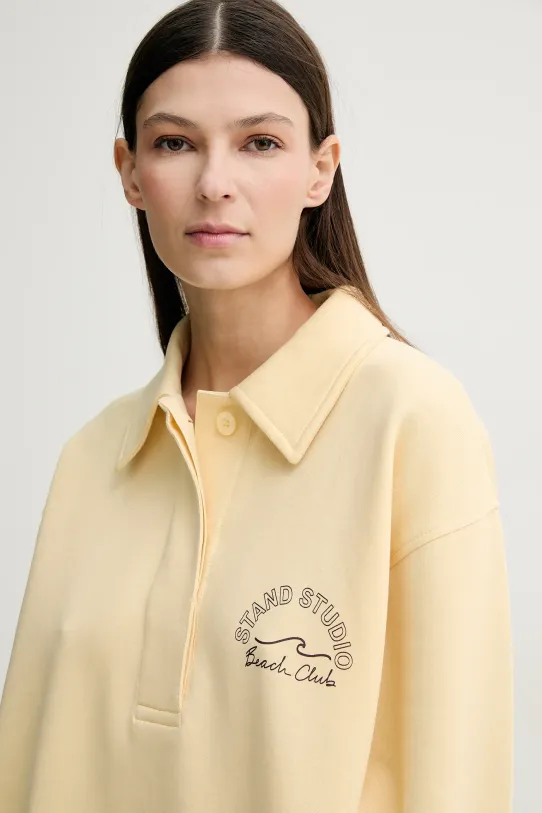 Stand Studio hanorac de bumbac Emberynn galben 66456.8505