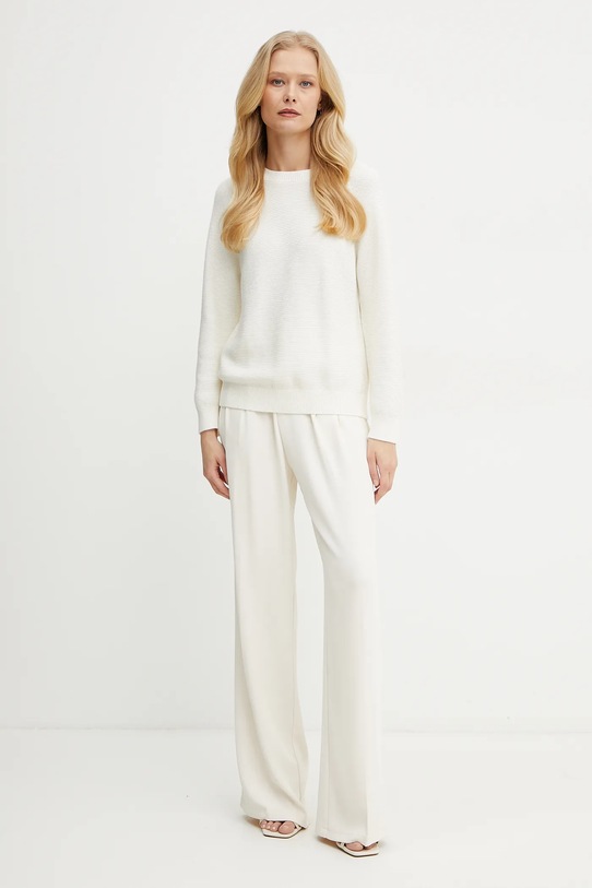 Bavlněný svetr BOSS 50540213 béžová SS25