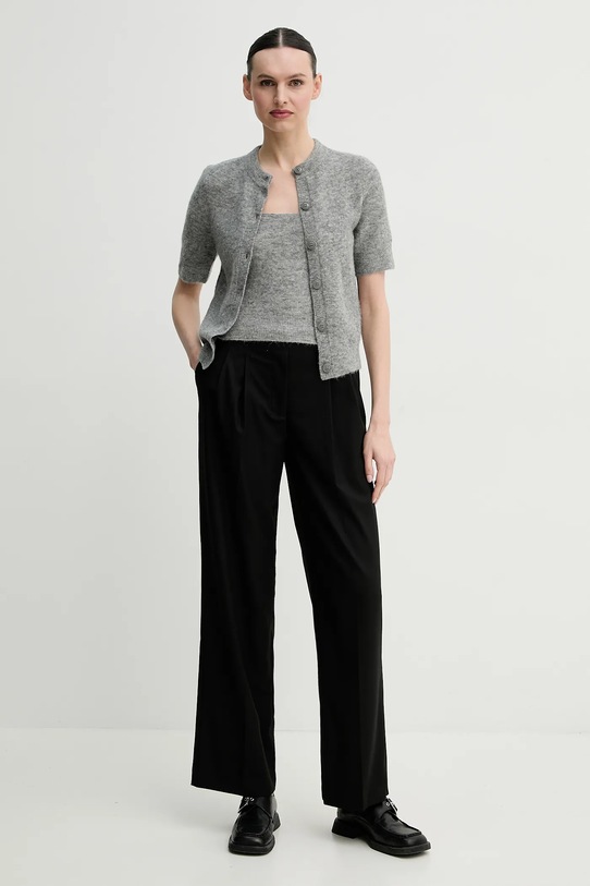 Samsoe Samsoe cardigan din lana SANOURA F25100053 gri SS25