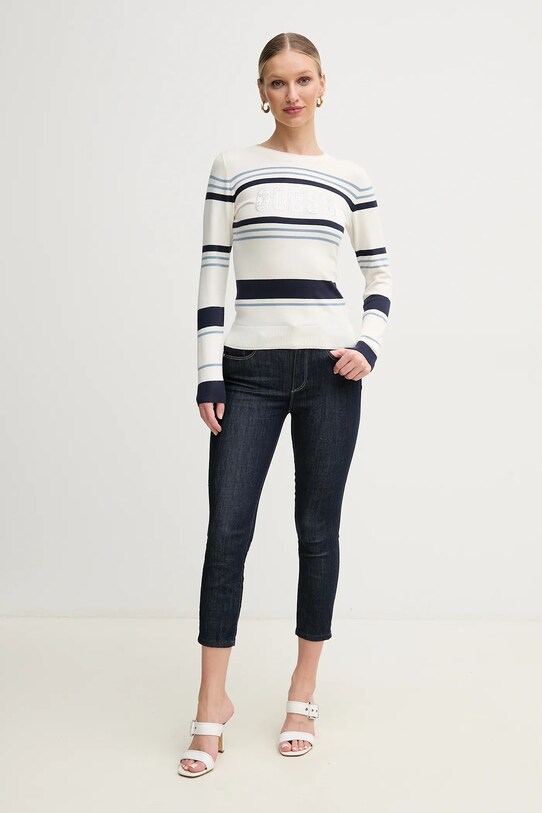 Guess sweter PARIS W5GR18.Z2NQ2 beżowy SS25
