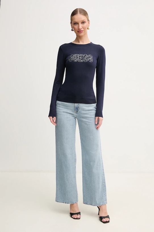 Guess pulover PARIS W5GR18.Z2NQ2 bleumarin SS25