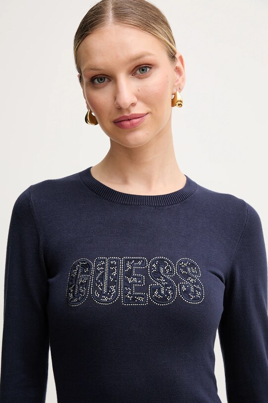 Guess pulover PARIS bleumarin W5GR18.Z2NQ2