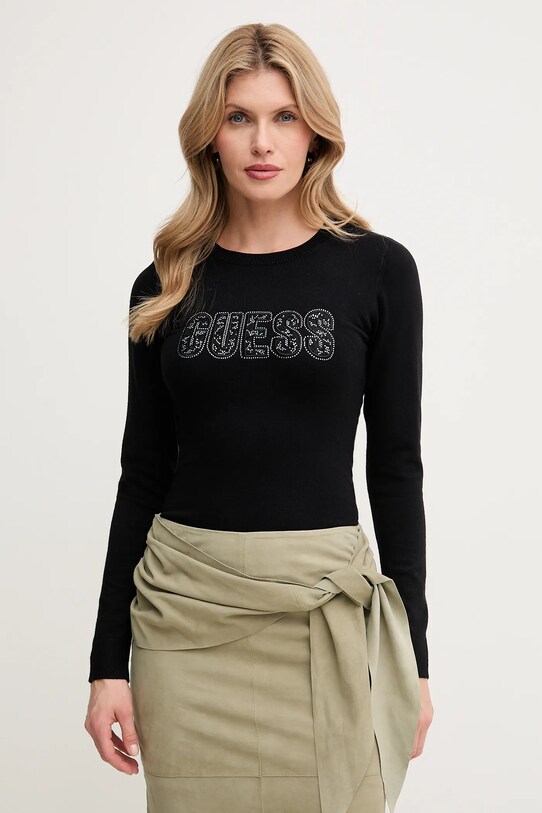 Pulover Guess PARIS Drugo črna W5GR18.Z2NQ2