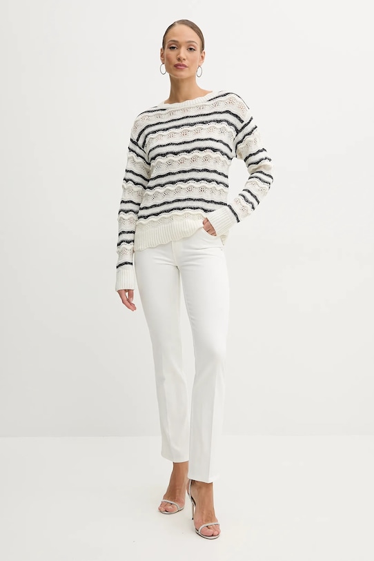 Svetr s příměsí lnu Guess VALERIE W5GR35.Z3NJ0 béžová SS25