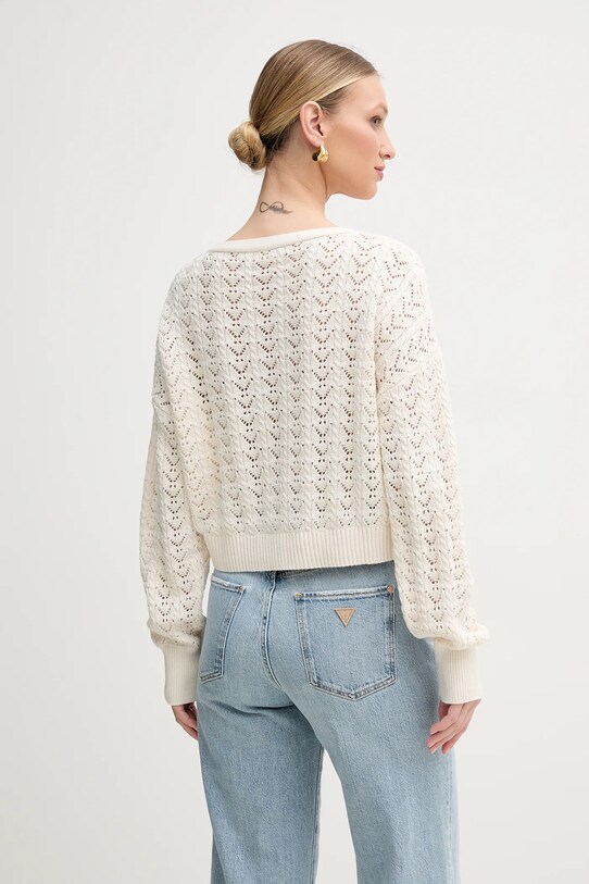 Îmbrăcăminte Guess cardigan din bumbac RUTH W5GR43.Z3C71 bej