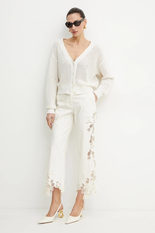 Bavlněný kardigan Guess SAGE W5GR44.Z3C71 béžová SS25