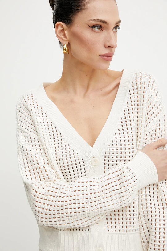 Bavlněný kardigan Guess SAGE béžová W5GR44.Z3C71