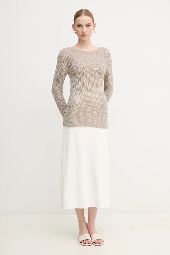Calvin Klein maglione con aggiunta di seta K20K208195 beige SS25
