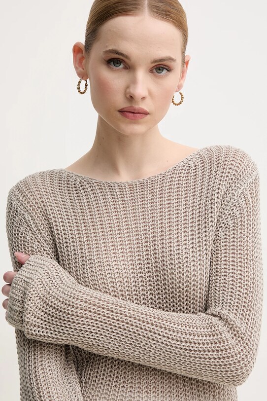 Calvin Klein maglione con aggiunta di seta beige K20K208195