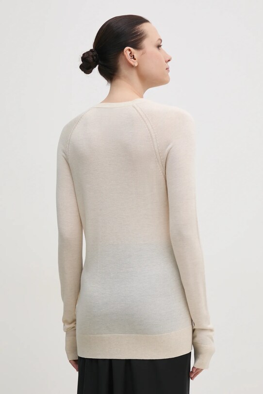 Odzież Calvin Klein sweter z domieszką jedwabiu K20K208199 beżowy