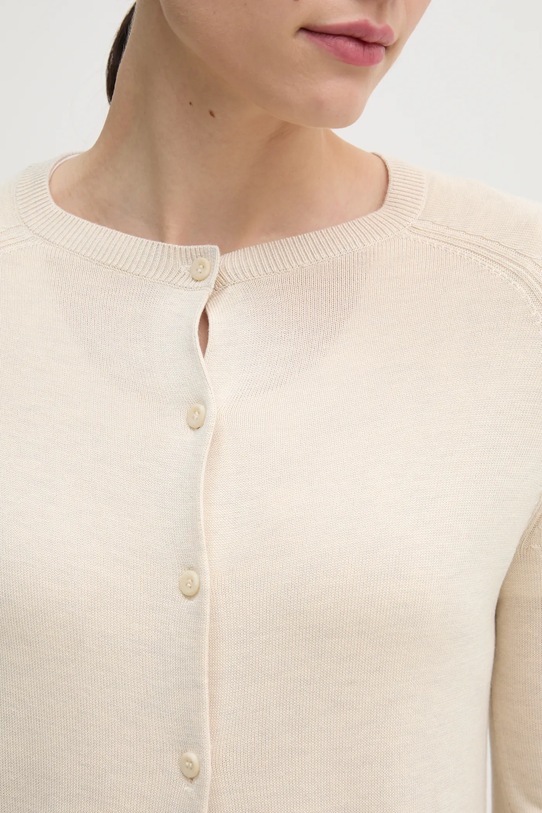 Calvin Klein kardigan z domieszką jedwabiu K20K208405 beżowy