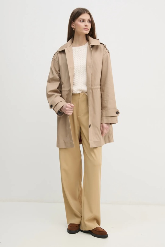 Bavlněný svetr Tommy Hilfiger WW0WW44993 béžová AW25