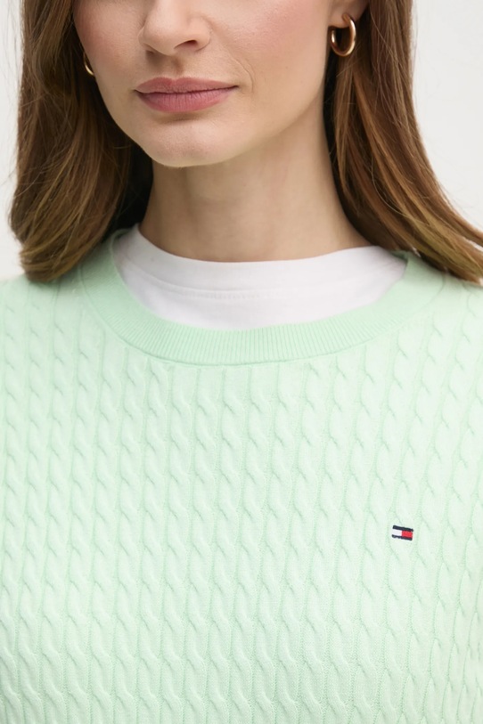 Bavlnený sveter Tommy Hilfiger WW0WW44993 zelená