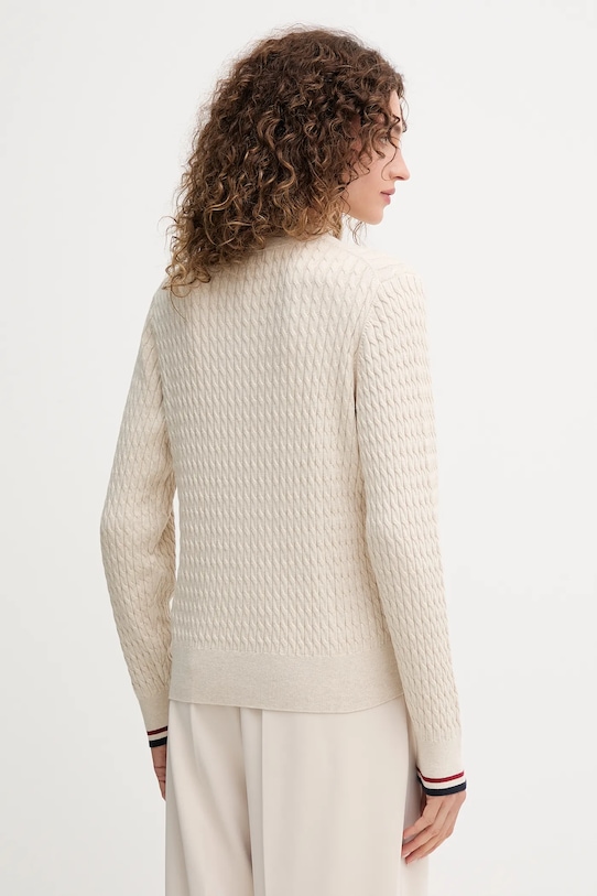 Odzież Tommy Hilfiger sweter bawełniany WW0WW44993 beżowy
