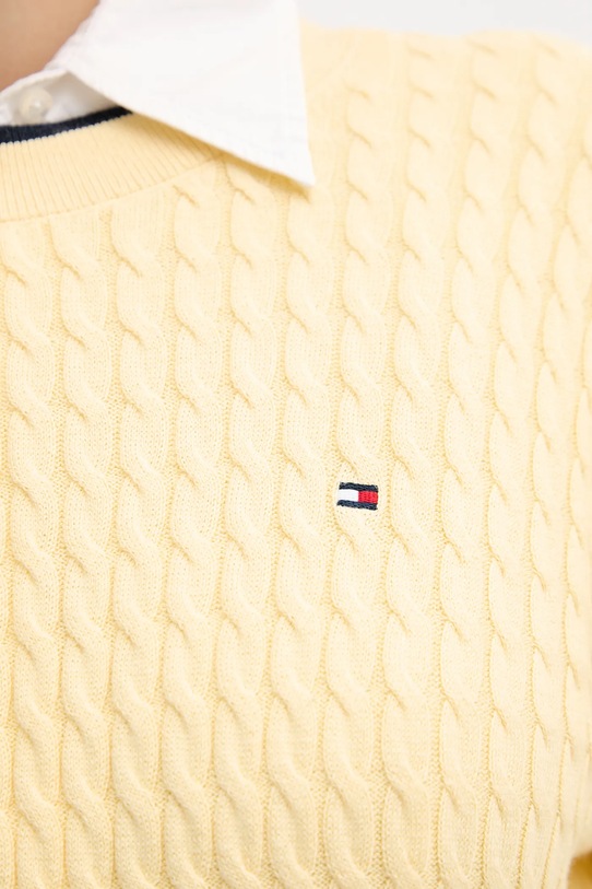 Tommy Hilfiger sweter bawełniany WW0WW44993 żółty