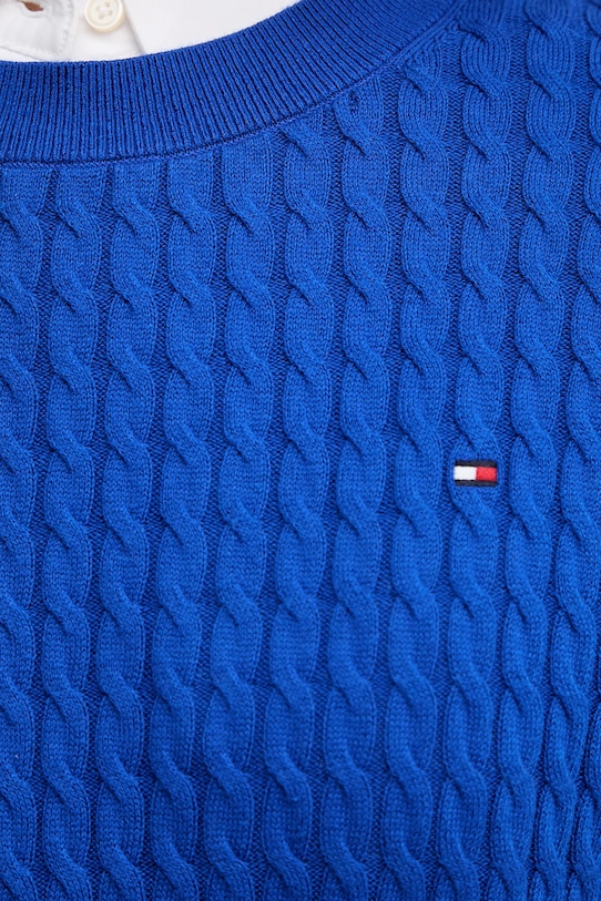 Tommy Hilfiger sweter bawełniany WW0WW44993 niebieski