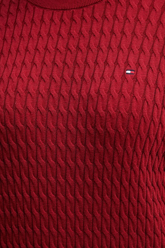 Tommy Hilfiger sweter bawełniany WW0WW44993 bordowy