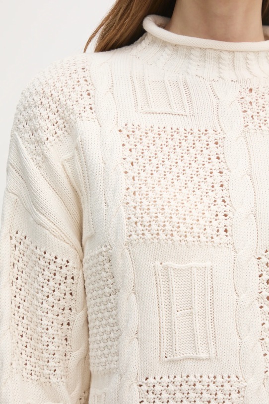 Tommy Hilfiger sweter WW0WW45102 beżowy