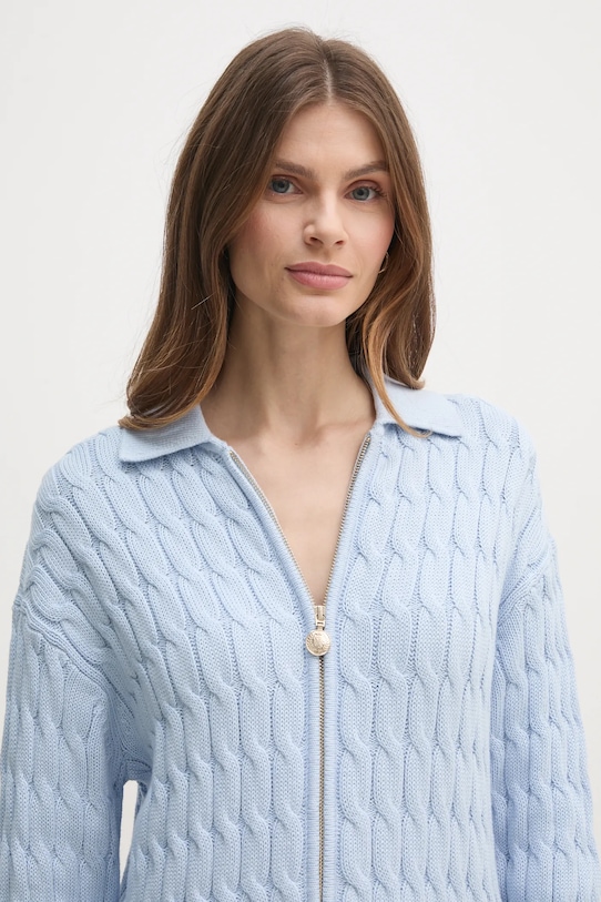 Πλεκτή ζακέτα Tommy Hilfiger μπλε WW0WW44501