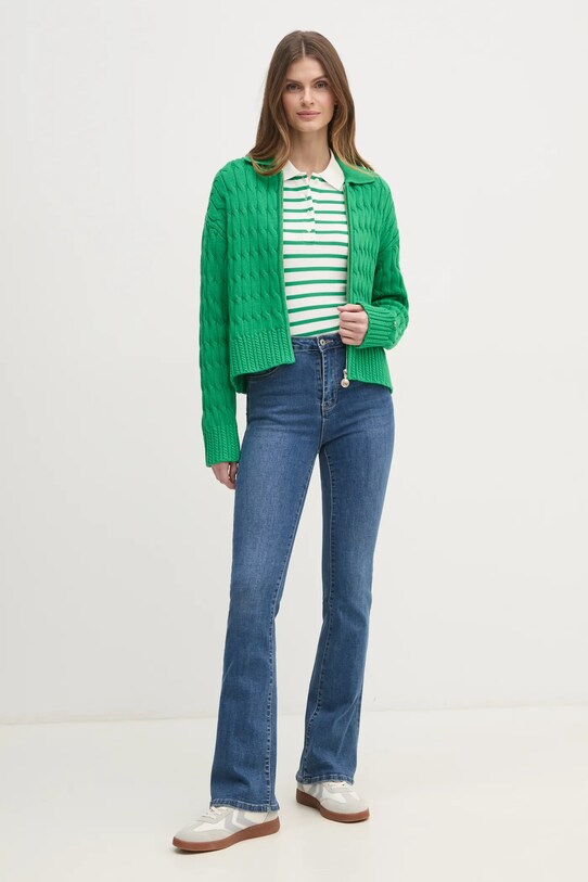 Tommy Hilfiger cardigan WW0WW44501 verde SS25
