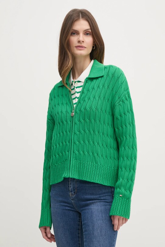 Tommy Hilfiger cardigan verde WW0WW44501