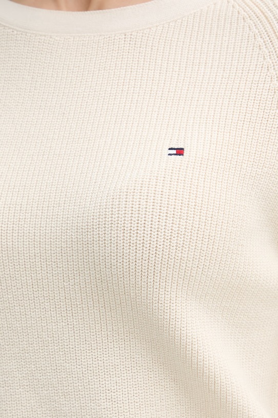 Tommy Hilfiger pulover ženski bombažen WW0WW44975 bež