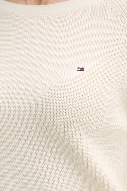 Tommy Hilfiger pulover ženski bombažen WW0WW44975 bež