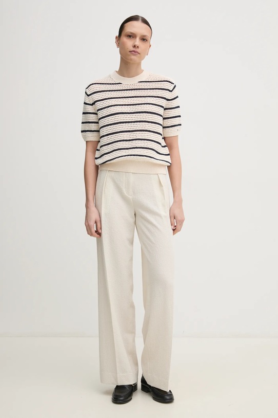 Majica kratkih rukava Tommy Hilfiger WW0WW45950 bež SS25