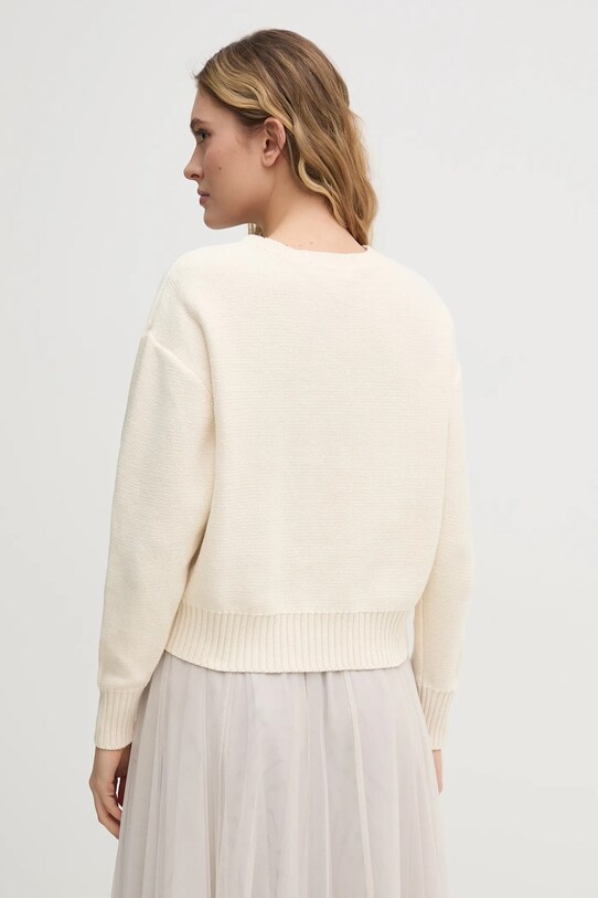 Ρούχα Βαμβακερό πουλόβερ Dkny DJ5R0539 μπεζ