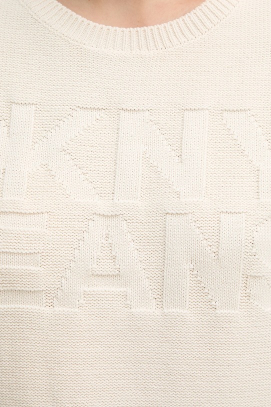 Dkny pulover de bumbac DJ5R0539 bej